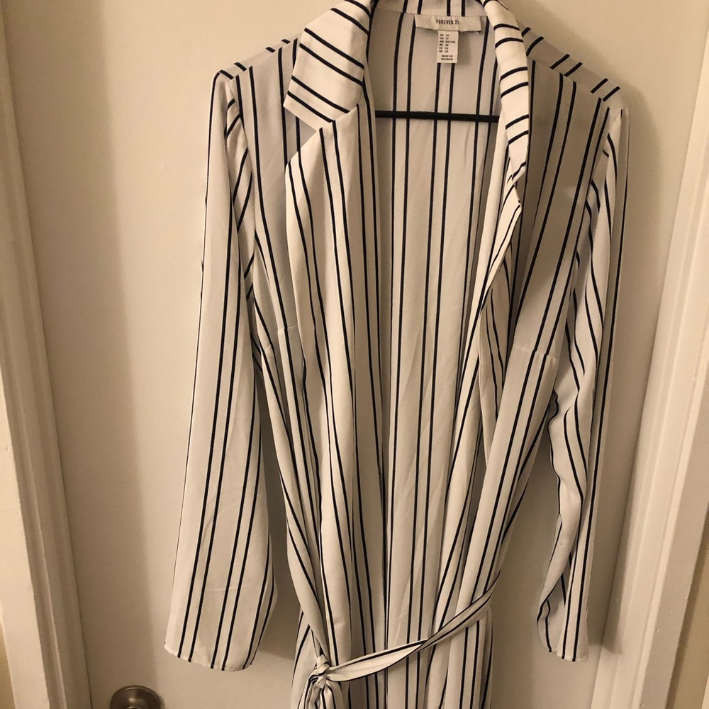 Forever 21 knee length duster coat.